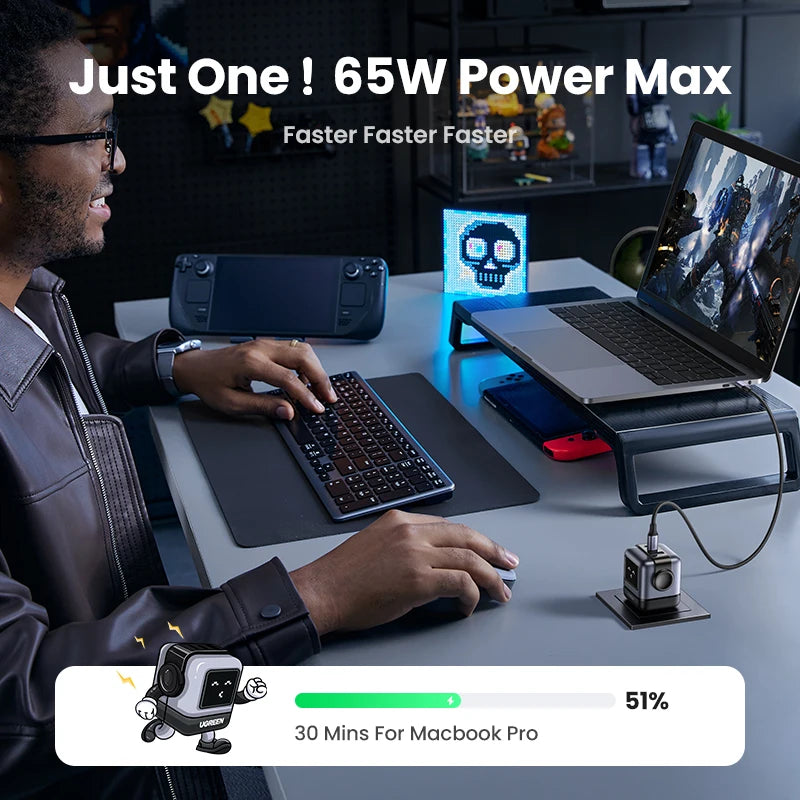 RoboCharge 65W GaN Station