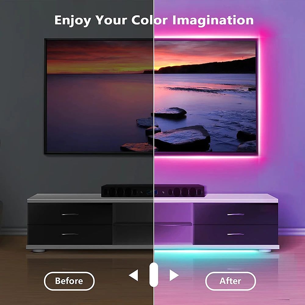 Smart RGB LED Strip Light – USB-Powered Bluetooth Tape (5050 SMD, 5V)
