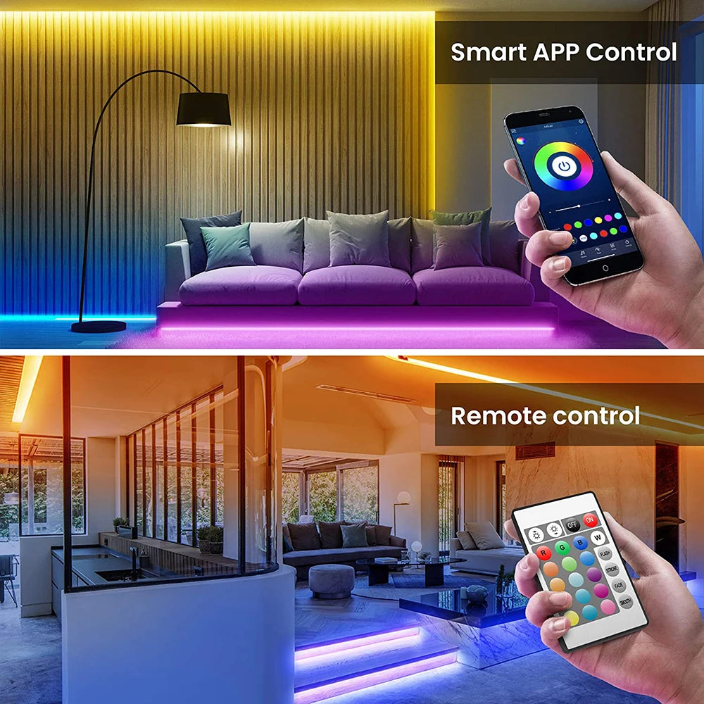 Smart RGB LED Strip Light – USB-Powered Bluetooth Tape (5050 SMD, 5V)