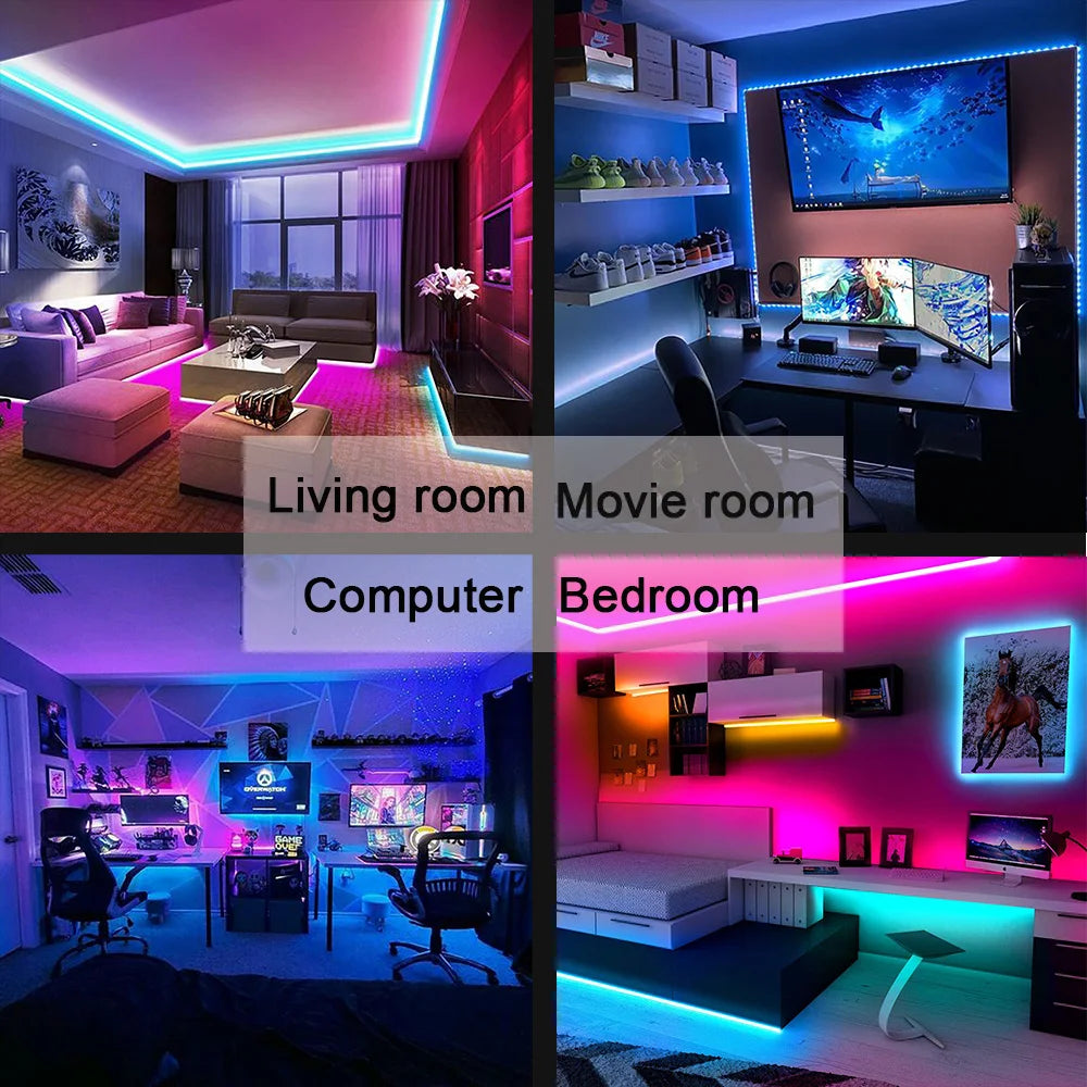 Smart RGB LED Strip Light – USB-Powered Bluetooth Tape (5050 SMD, 5V)