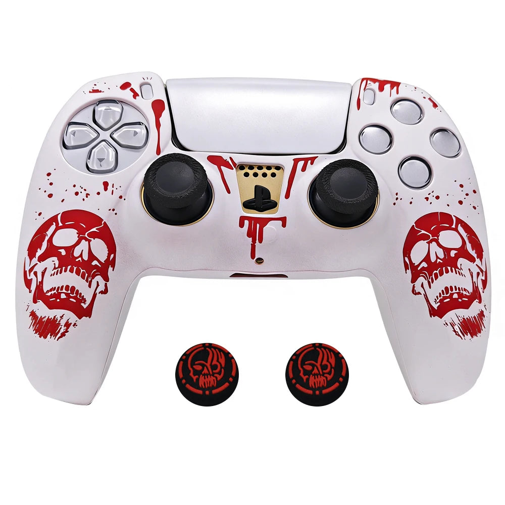 laser engraved ps5 controller sikicone skin-anti-slip protective cover set