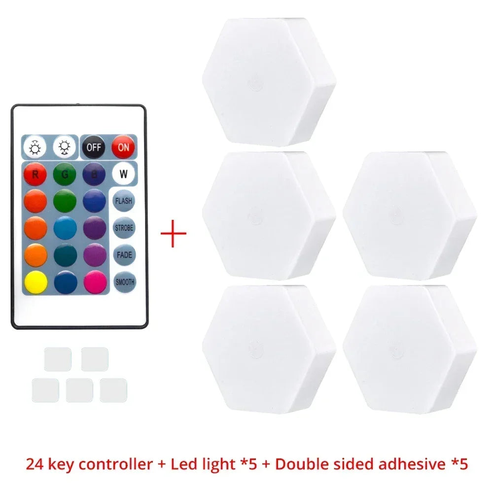 Quantum Hexagon RGB Touch Wall Lamp