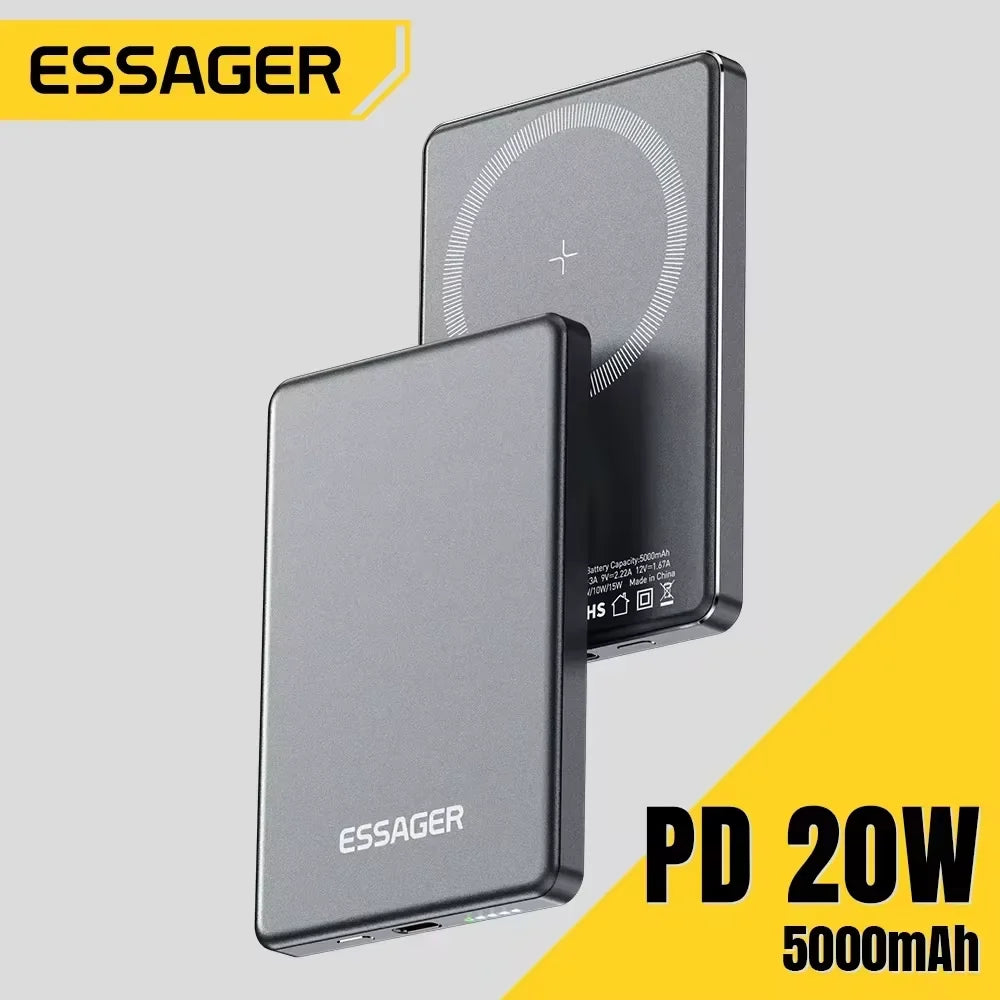 ssager MagSlim 5K – Ultra-Thin Magnetic Power Bank
