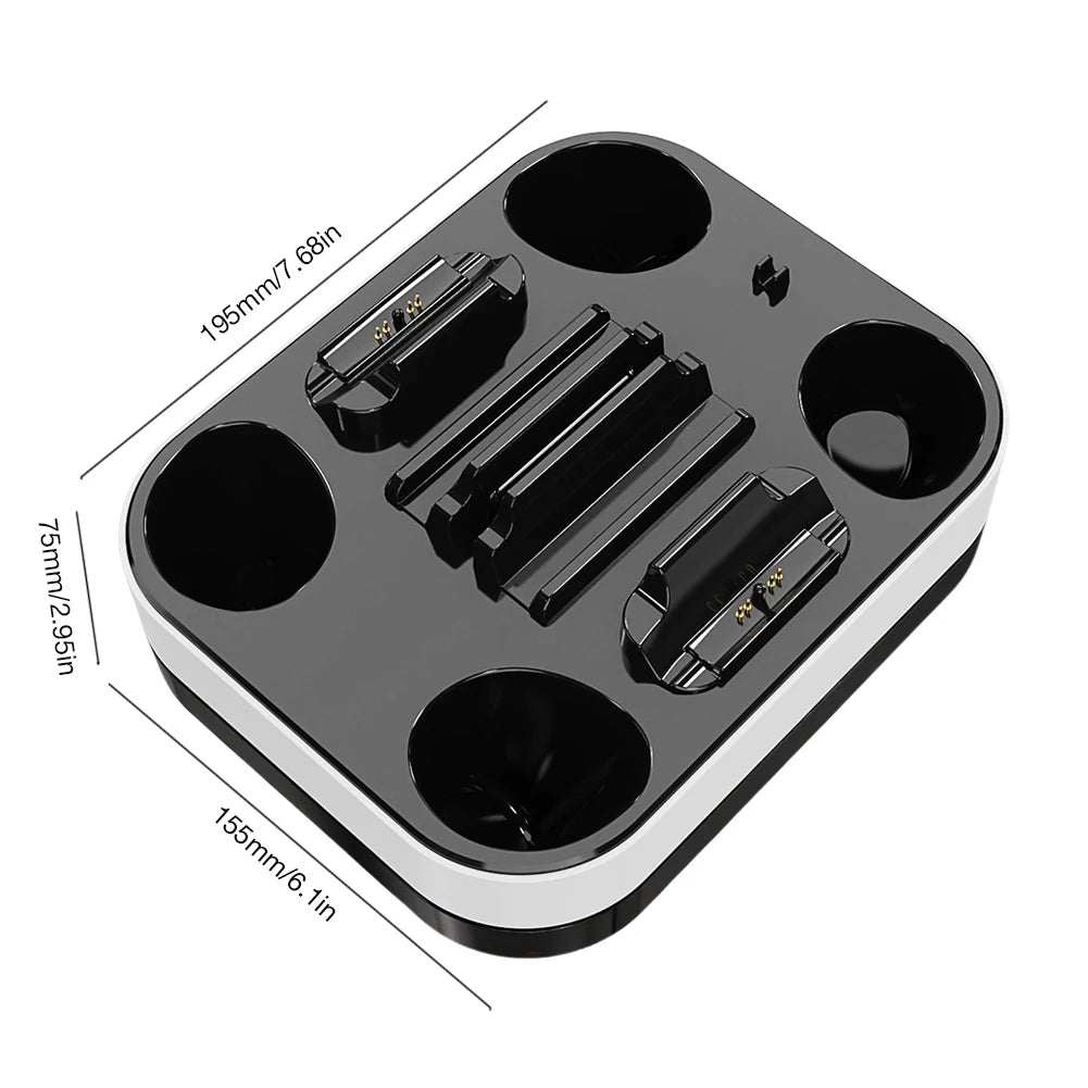 For  Controller Charger Stand with Cables Dual Charging Dock Charging Dock for PlayStation 5  Controller & PS Portal