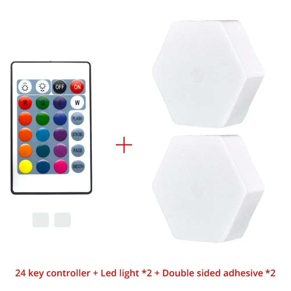 Quantum Hexagon RGB Touch Wall Lamp