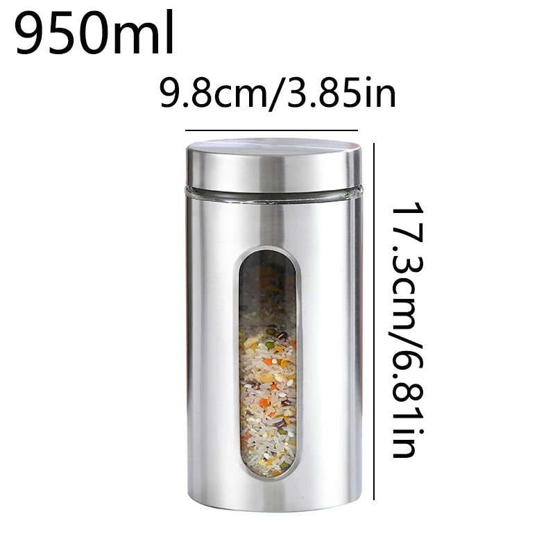 Stainless Steel Coffee Canister with Visual Window