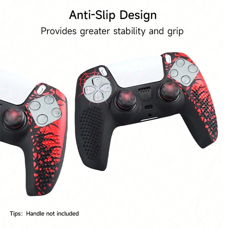 PS5 Controller Silicone Skin – Anti-Slip Case with Thumb Grips & Touchpad Sticker
