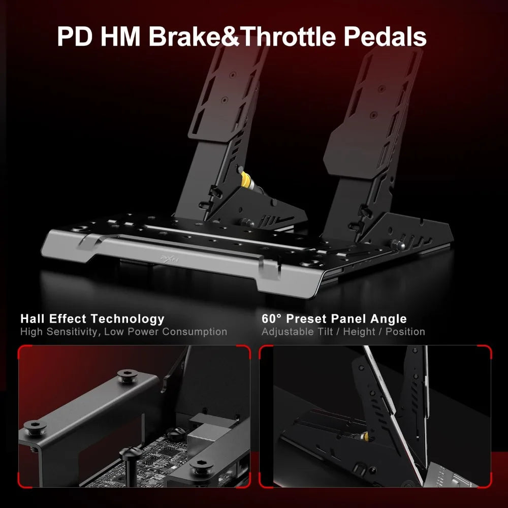 Direct Drive Sim Racing Wheel Base with Pedals & Table Clamp