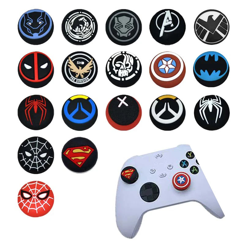 Silicone Thumb Grip Caps (2-Pack) for PS5, PS4 & Xbox Series X/S Controllers