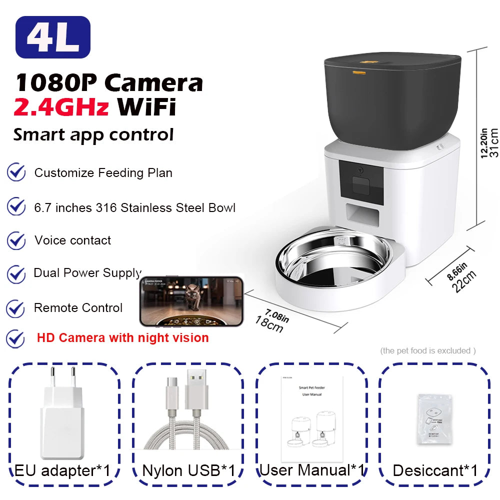 PetGuard Smart 1080p Auto-Feeder