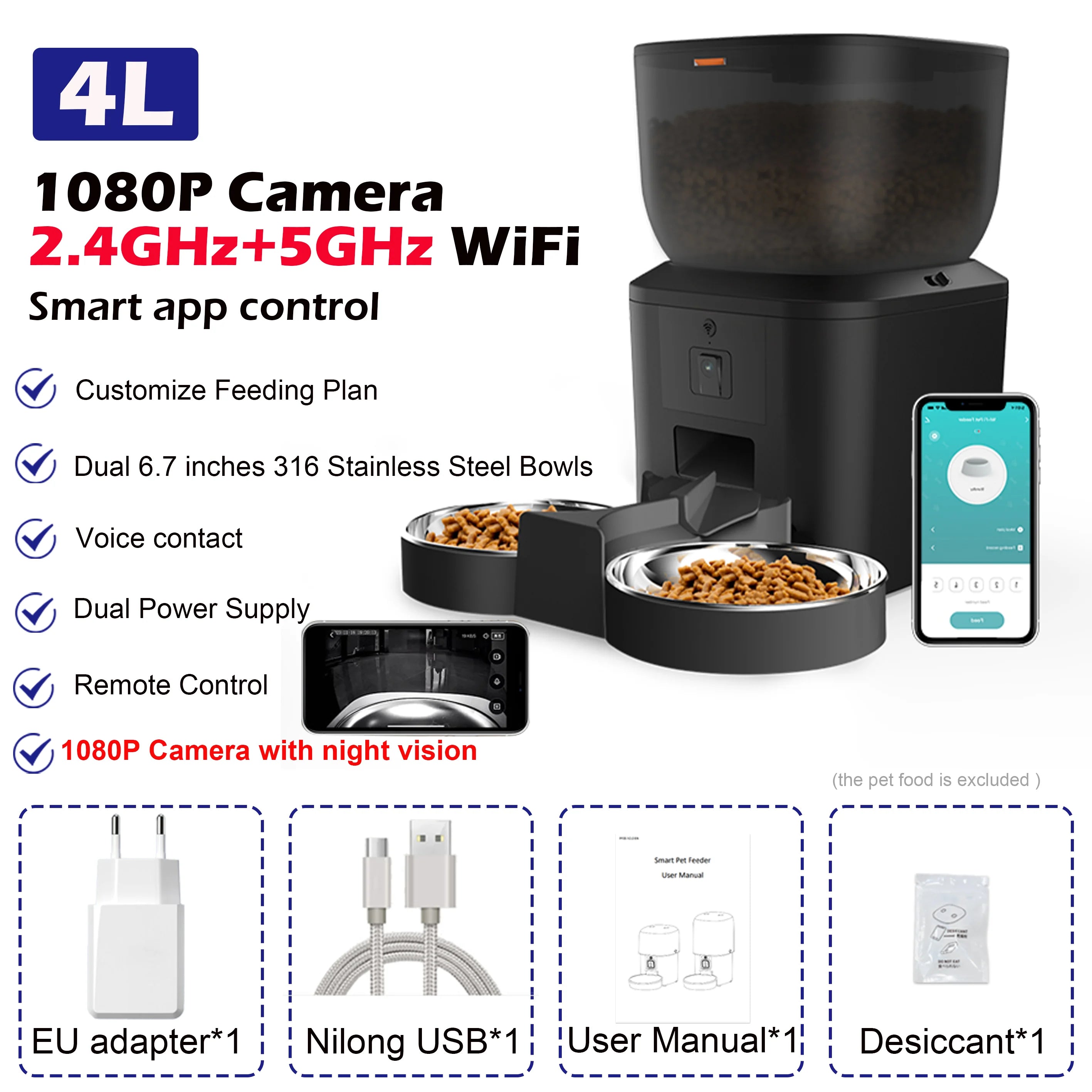 PetGuard Smart 1080p Auto-Feeder