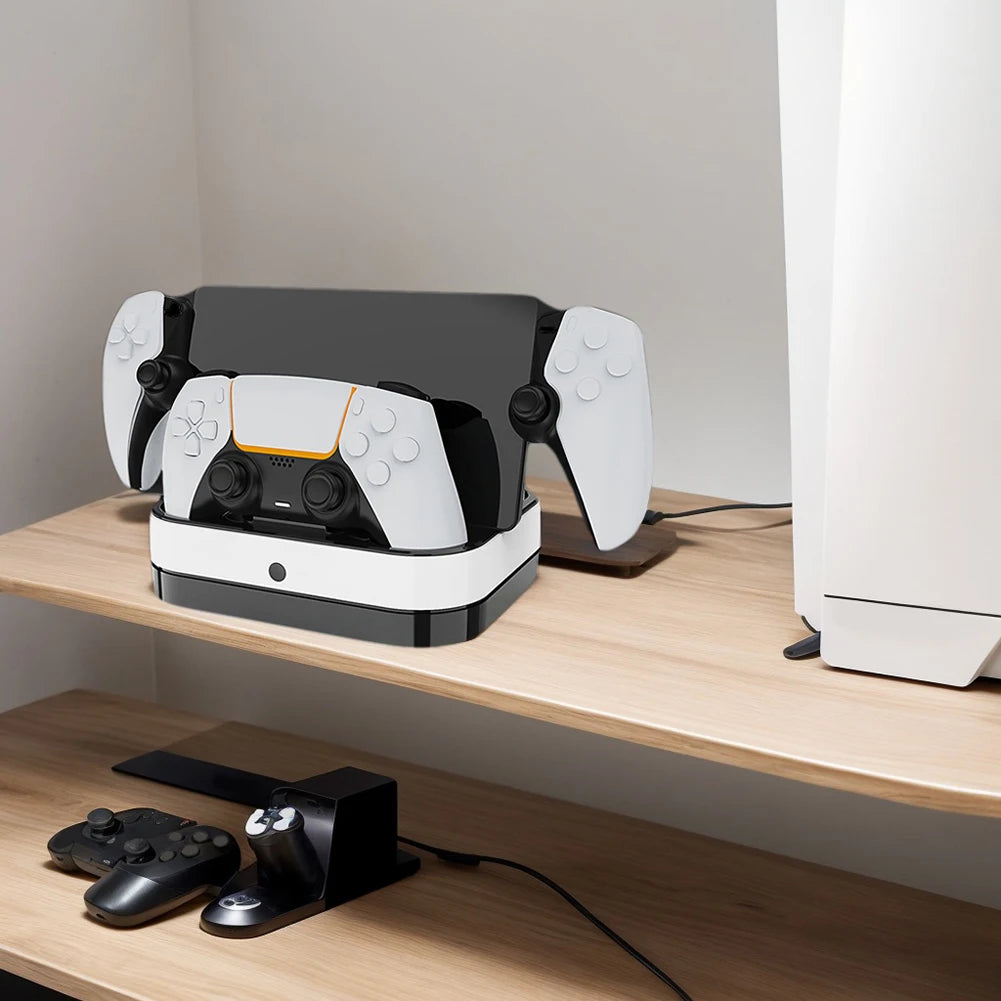 For  Controller Charger Stand with Cables Dual Charging Dock Charging Dock for PlayStation 5  Controller & PS Portal