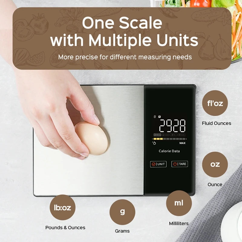 NutriScale Pro Stainless Kitchen Scale