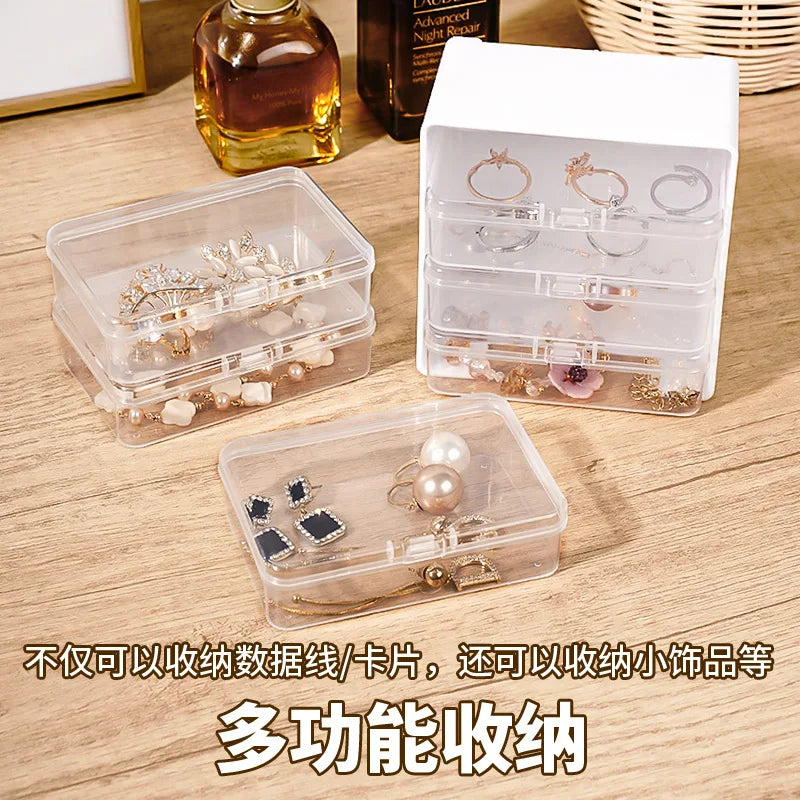 Clear Data Cable Storage Box Set
