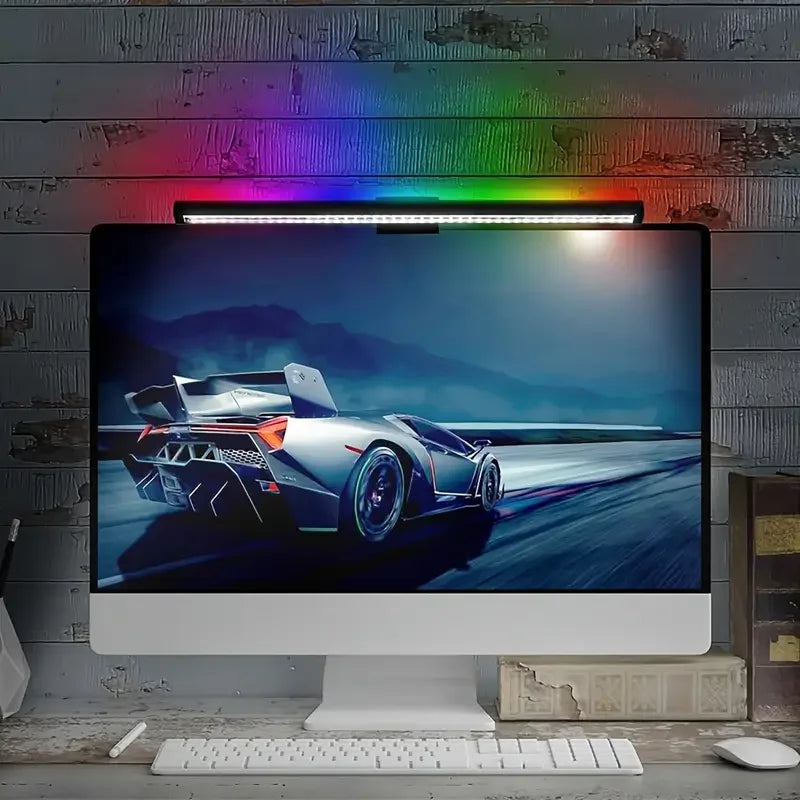44cm RGB Monitor Light Bar – Stepless Dimmable Screen Hanging Lamp for Gaming & Work