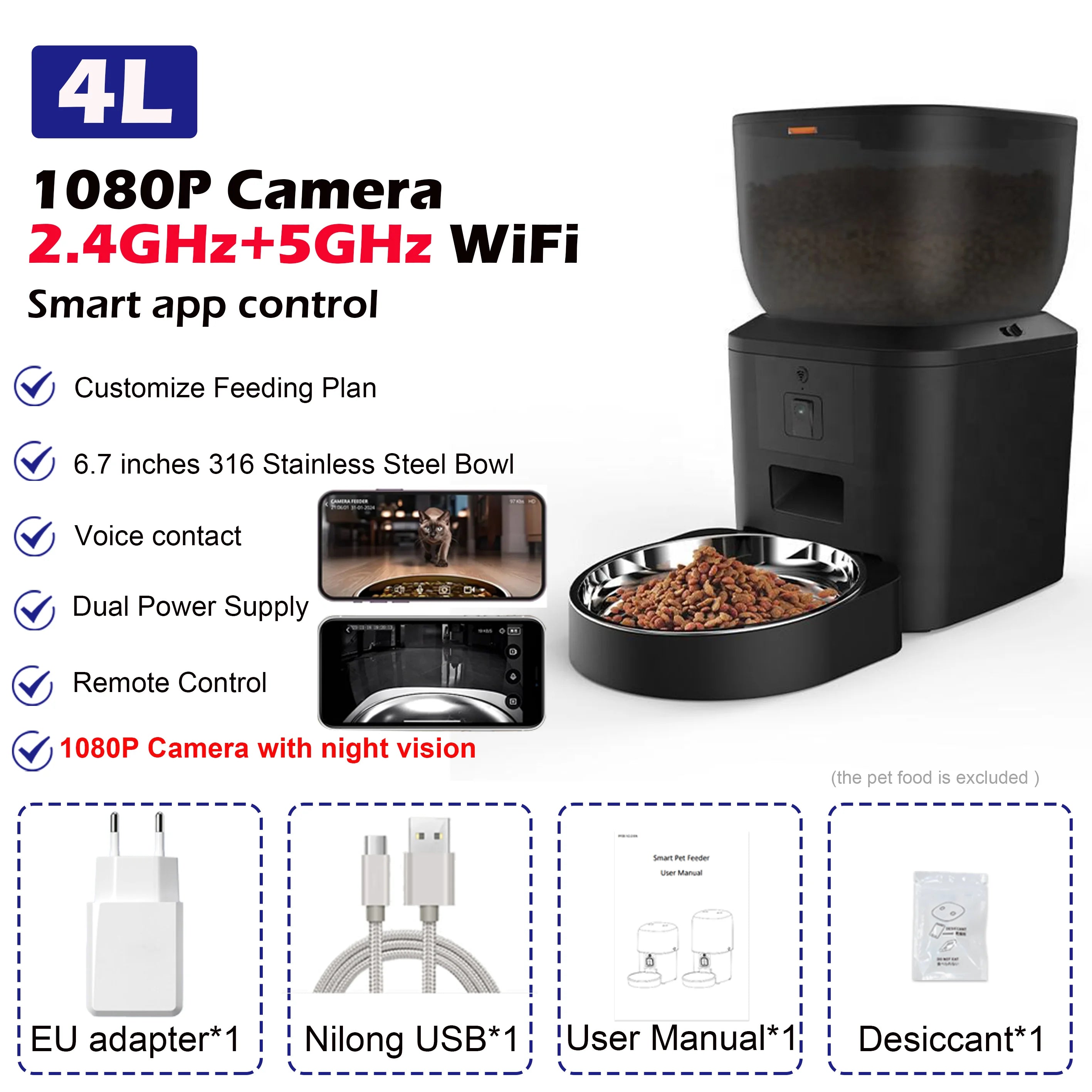 PetGuard Smart 1080p Auto-Feeder