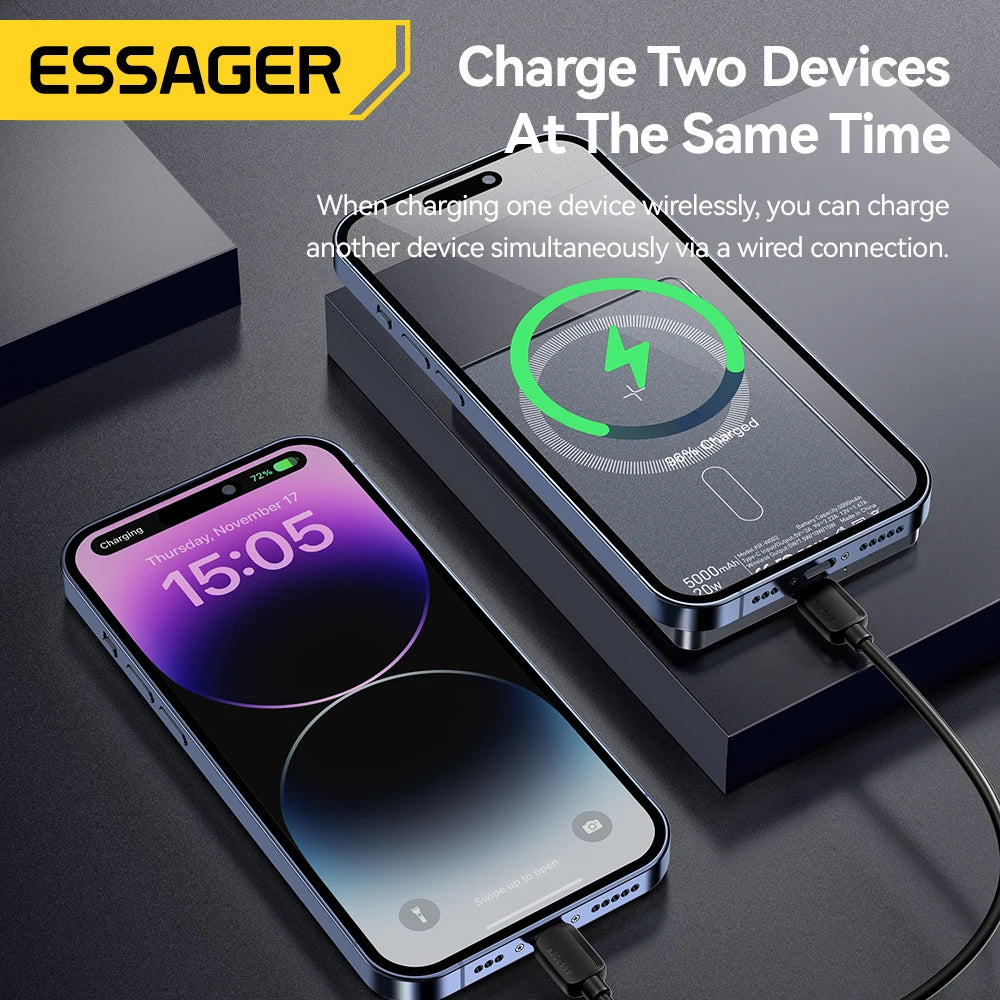 ssager MagSlim 5K – Ultra-Thin Magnetic Power Bank