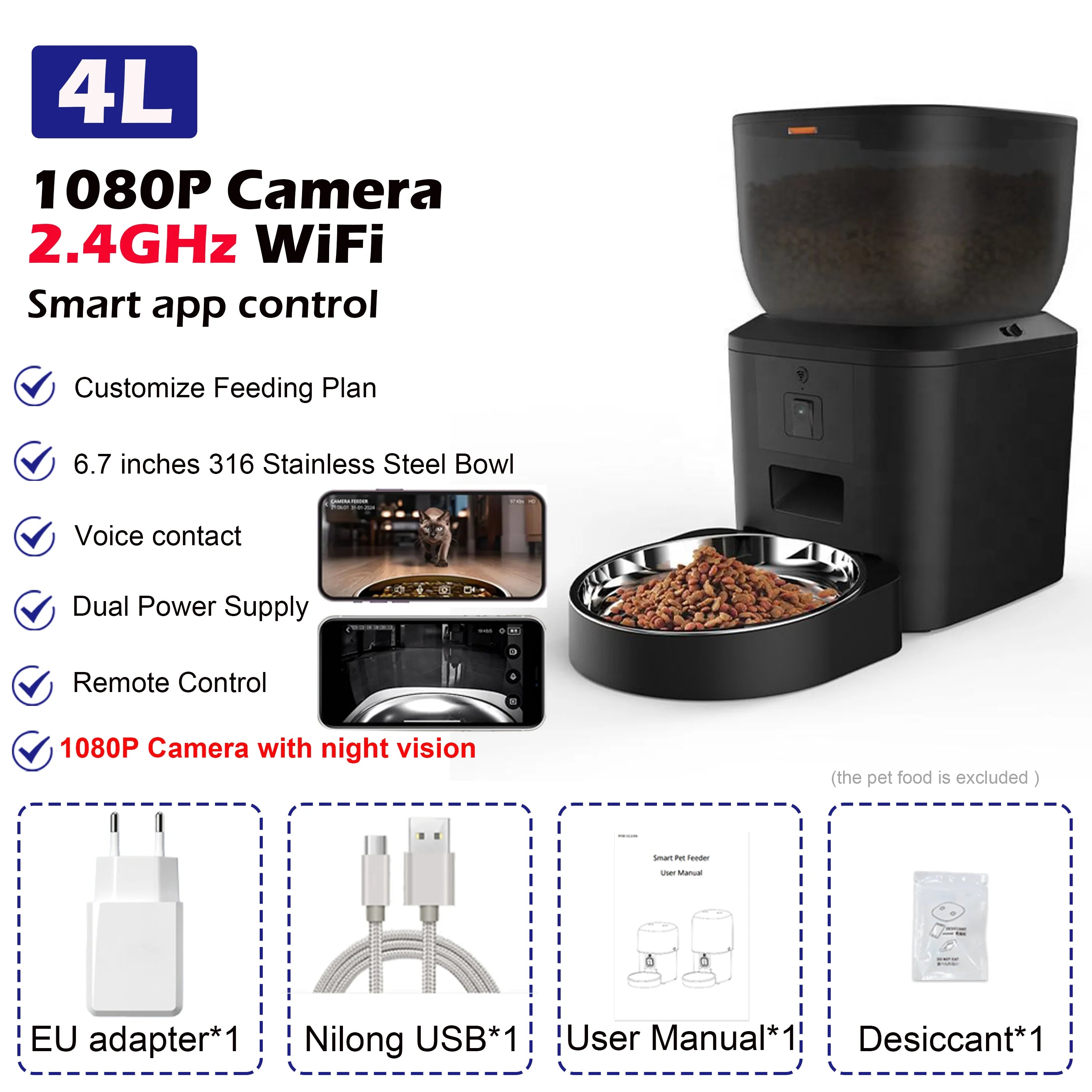 PetGuard Smart 1080p Auto-Feeder