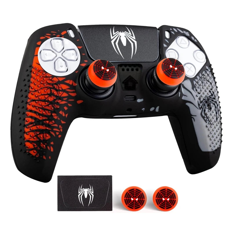 PS5 Controller Silicone Skin – Anti-Slip Case with Thumb Grips & Touchpad Sticker