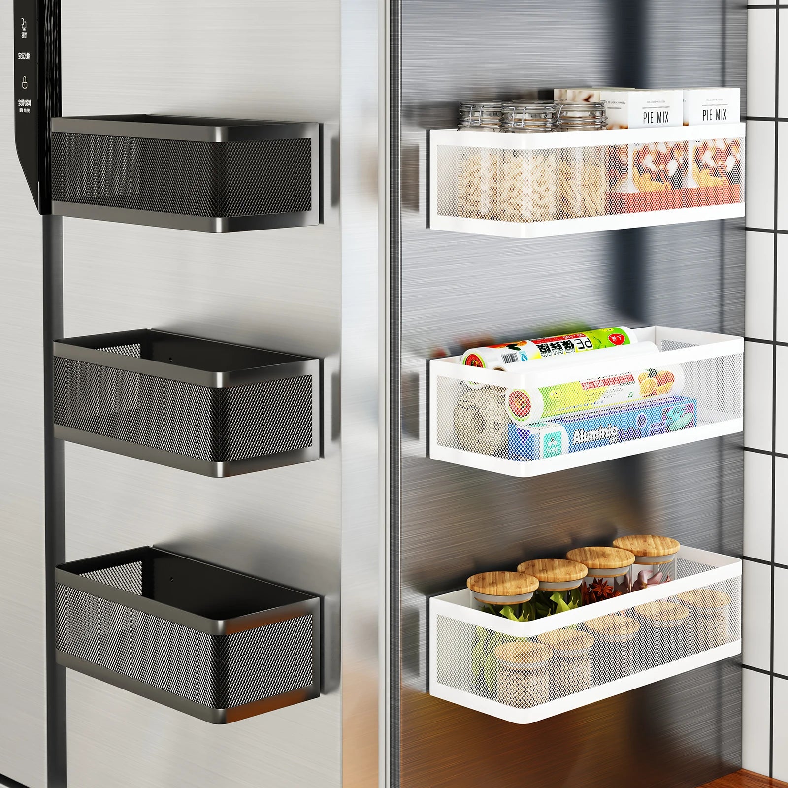 Magnetic Refrigerator Spice Rack & Storage Organizer