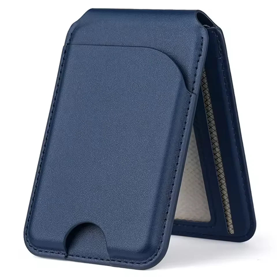 2-in-1 Magnetic MagSafe Leather Wallet & Adjustable Phone Stand for iPhone