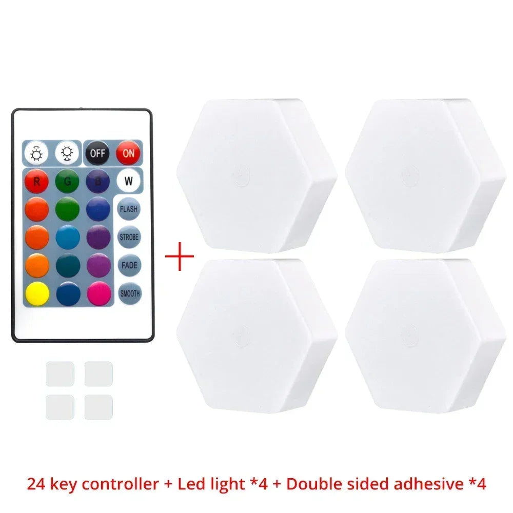 Quantum Hexagon RGB Touch Wall Lamp