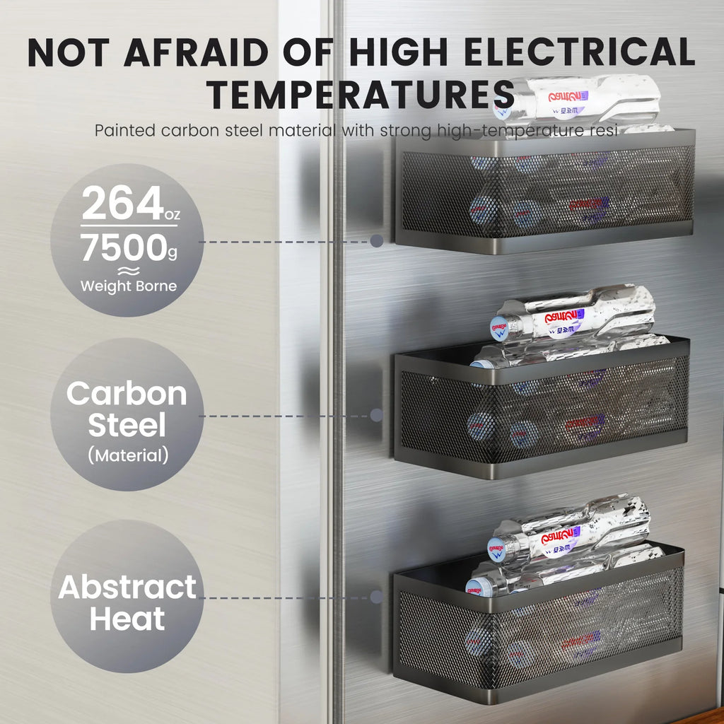 Magnetic Refrigerator Spice Rack & Storage Organizer