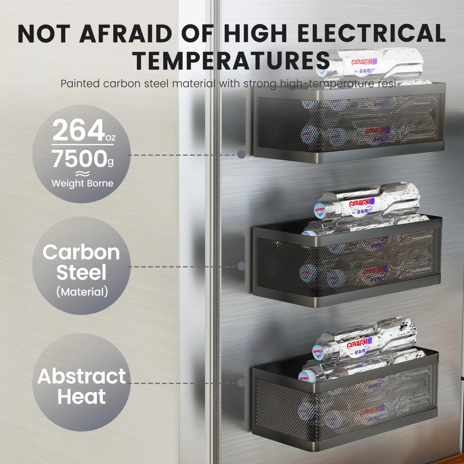 Magnetic Refrigerator Spice Rack & Storage Organizer