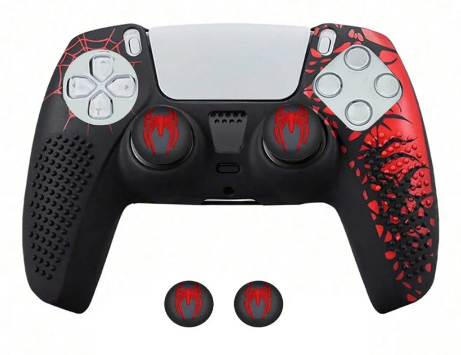 PS5 Controller Silicone Skin – Anti-Slip Case with Thumb Grips & Touchpad Sticker