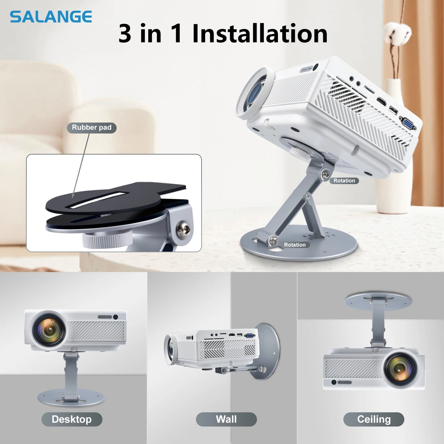 Universal 3-in-1 Projector Mount