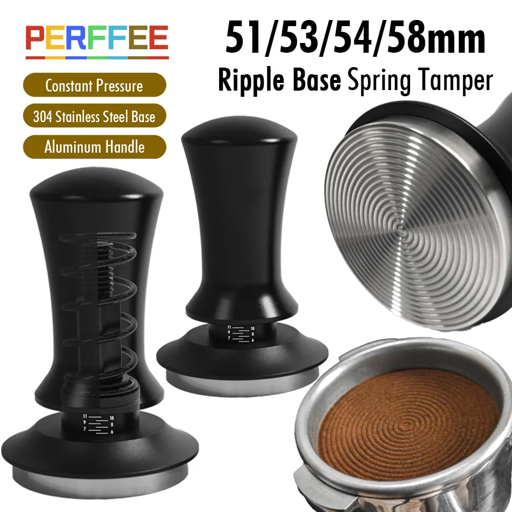 Calibrated Spring-Loaded Coffee Tamper (51/54/58mm)