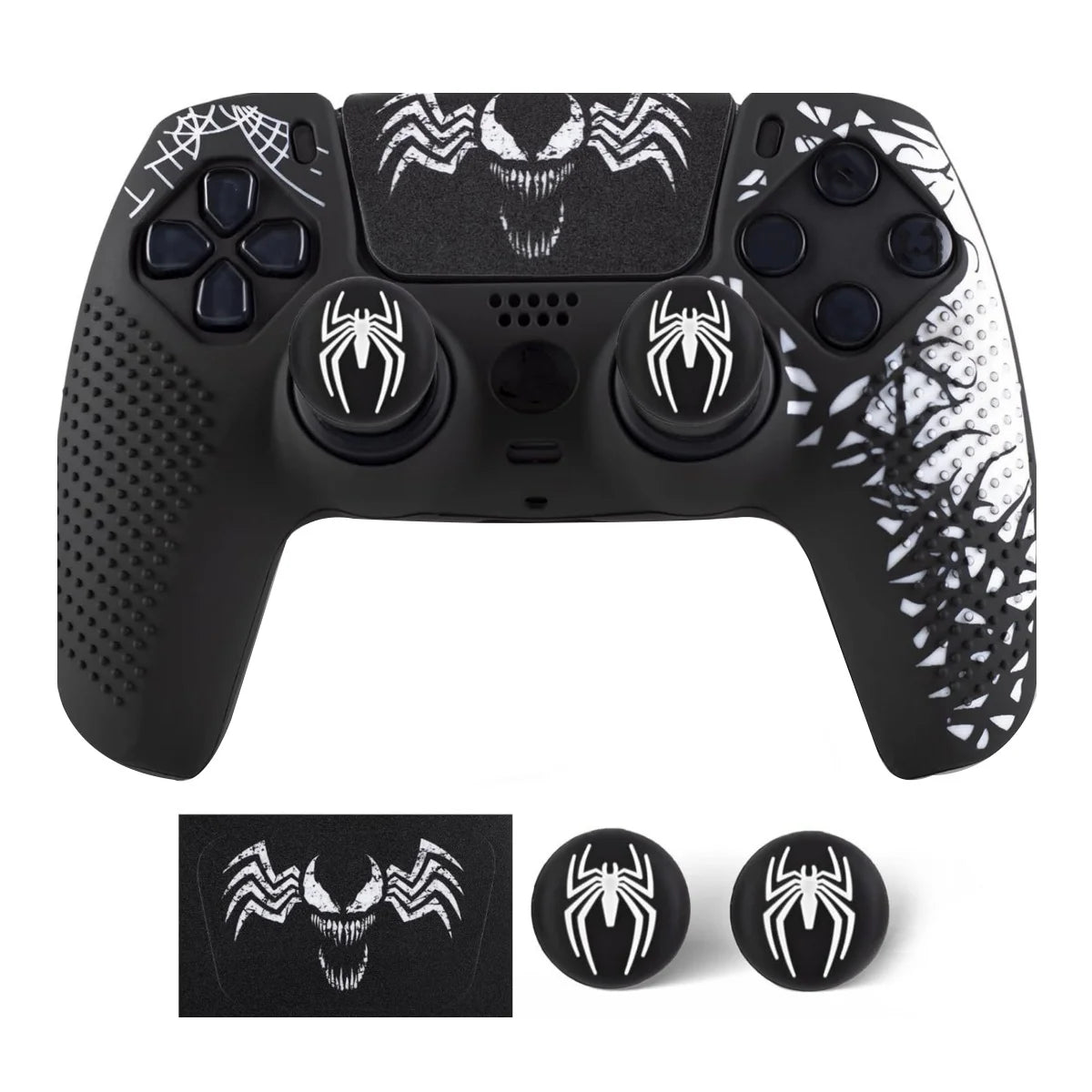 PS5 Controller Silicone Skin – Anti-Slip Case with Thumb Grips & Touchpad Sticker