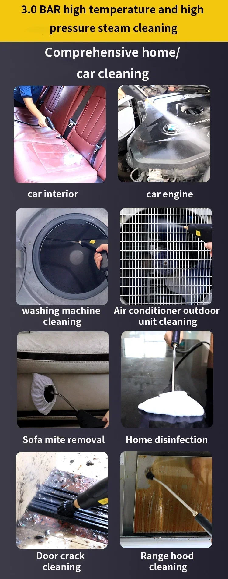 PureSteam Pro High-Pressure Handheld Cleaner