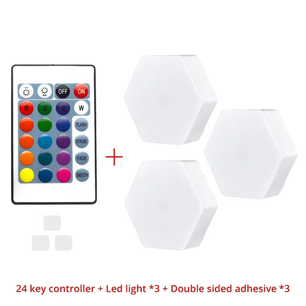 Quantum Hexagon RGB Touch Wall Lamp