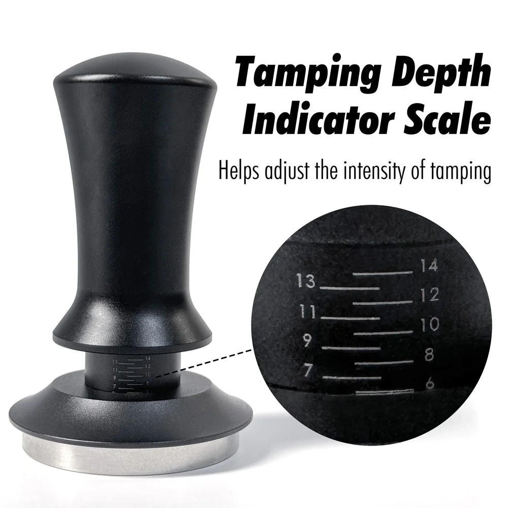 Calibrated Spring-Loaded Coffee Tamper (51/54/58mm)