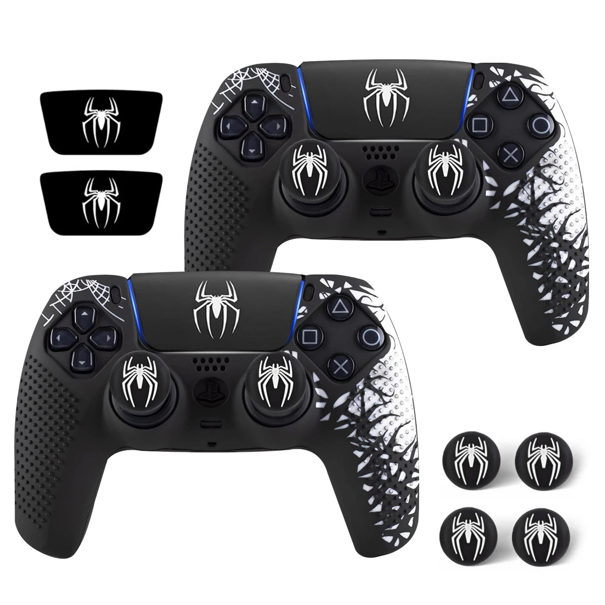 PS5 Controller Silicone Skin – Anti-Slip Case with Thumb Grips & Touchpad Sticker