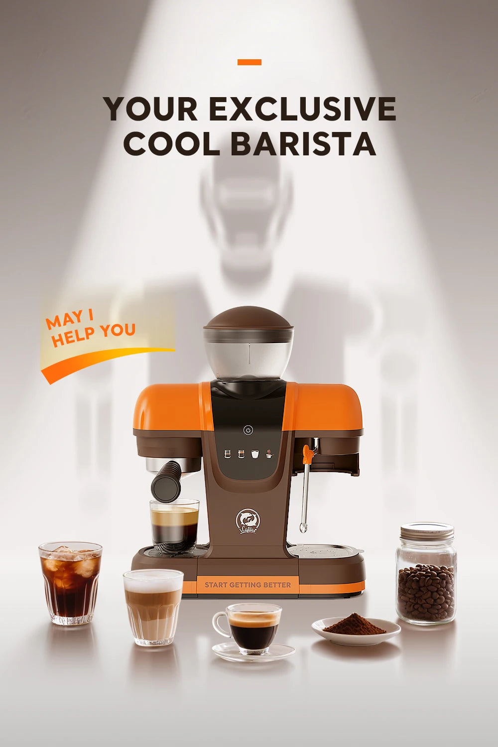 BaristaPro 19-Bar Espresso & Grinder Station