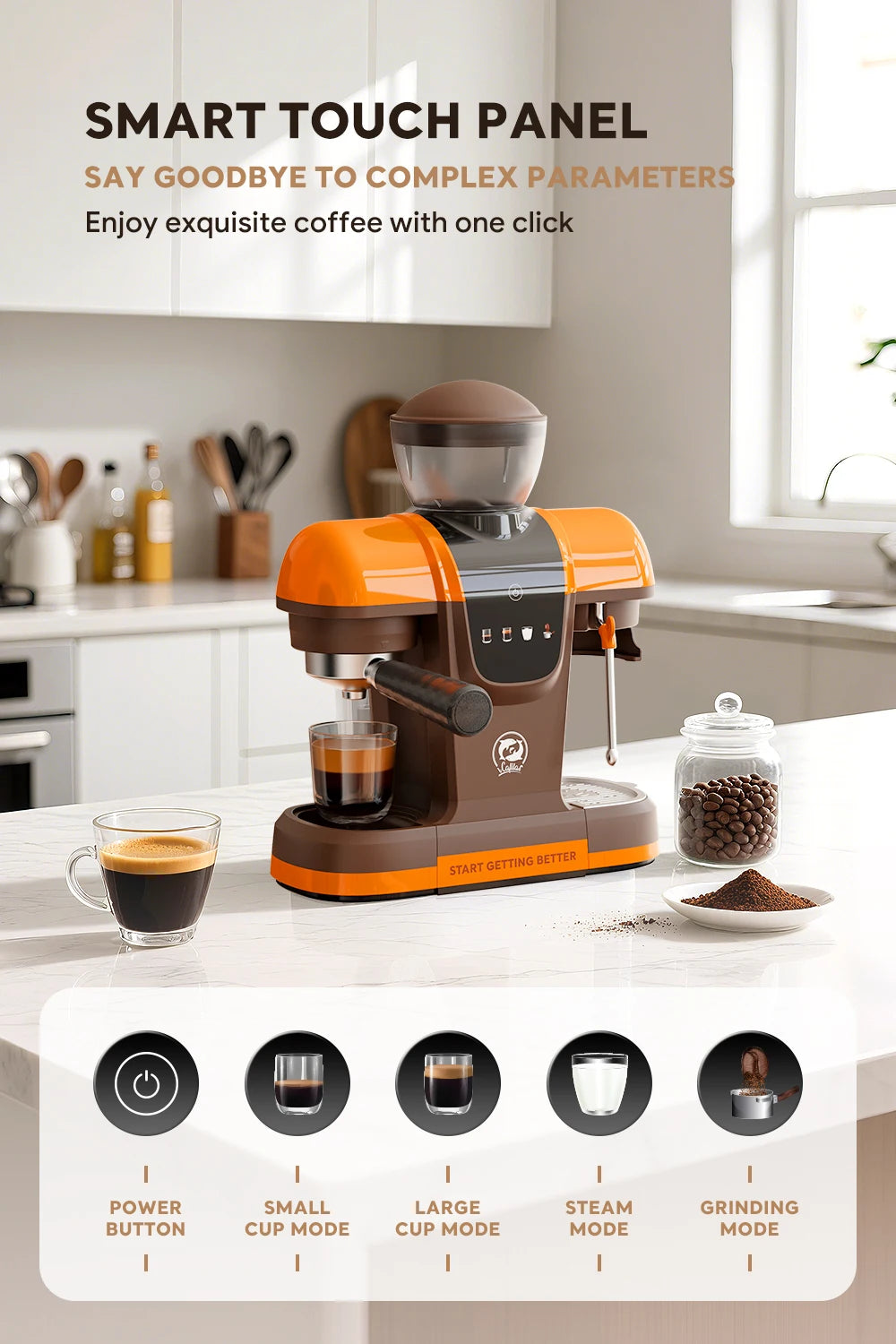 BaristaPro 19-Bar Espresso & Grinder Station