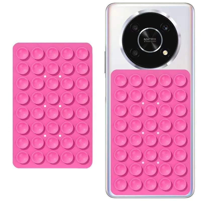 24-Grid Silicone Suction Cup Phone Mount – Minimalist Anti-Slip Sticky Holder Pad