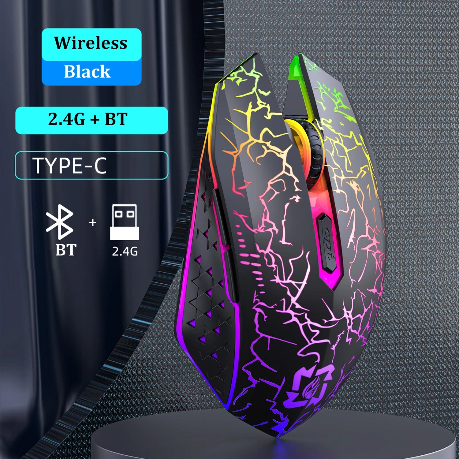 Dual-Mode Wireless RGB Gaming Mouse