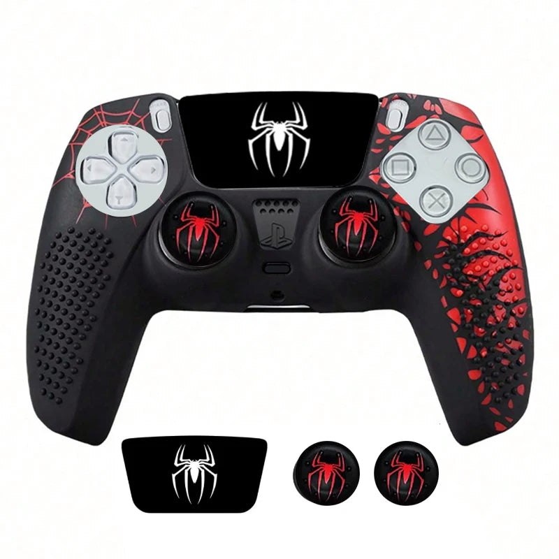 PS5 Controller Silicone Skin – Anti-Slip Case with Thumb Grips & Touchpad Sticker