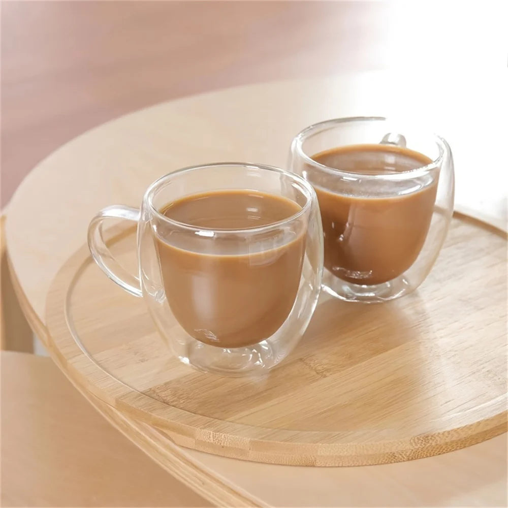 Premium Double-Walled Borosilicate Glass Coffee Mug (250ml)