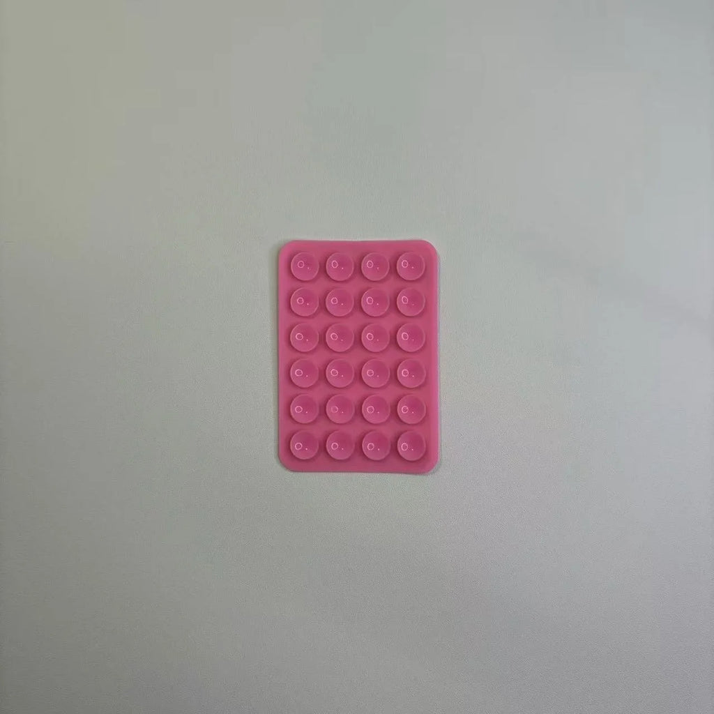 24-Grid Silicone Suction Cup Phone Mount – Minimalist Anti-Slip Sticky Holder Pad