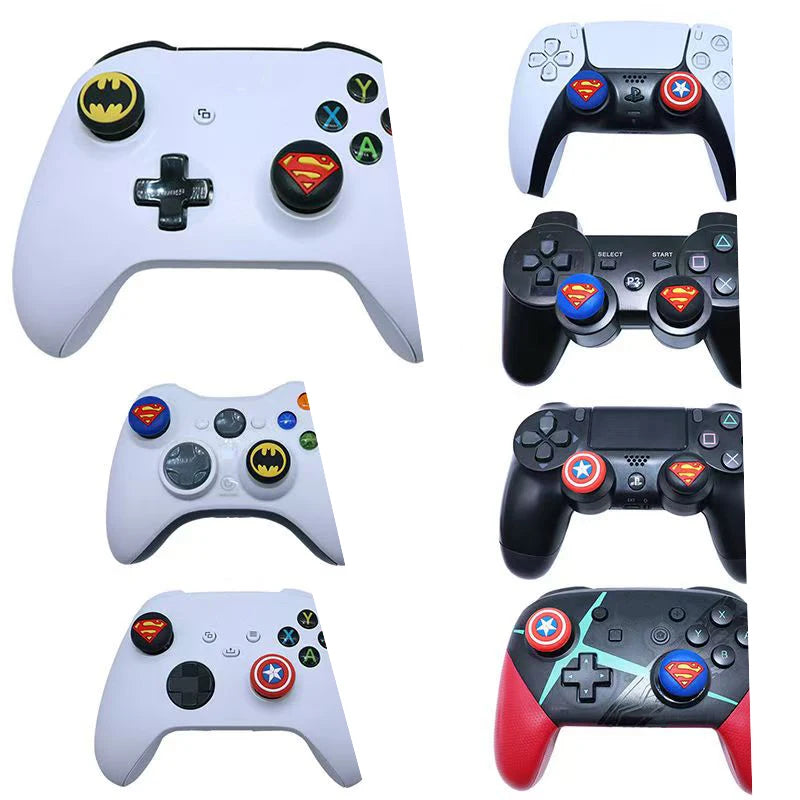 Silicone Thumb Grip Caps (2-Pack) for PS5, PS4 & Xbox Series X/S Controllers