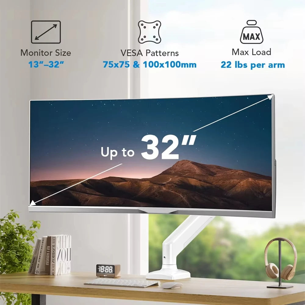 Single Monitor Mount for 13″–32″ Screens