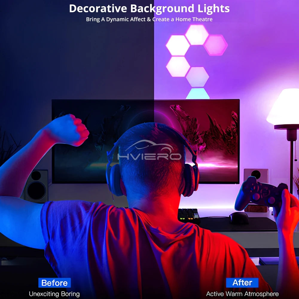 Quantum Hexagon RGB Touch Wall Lamp