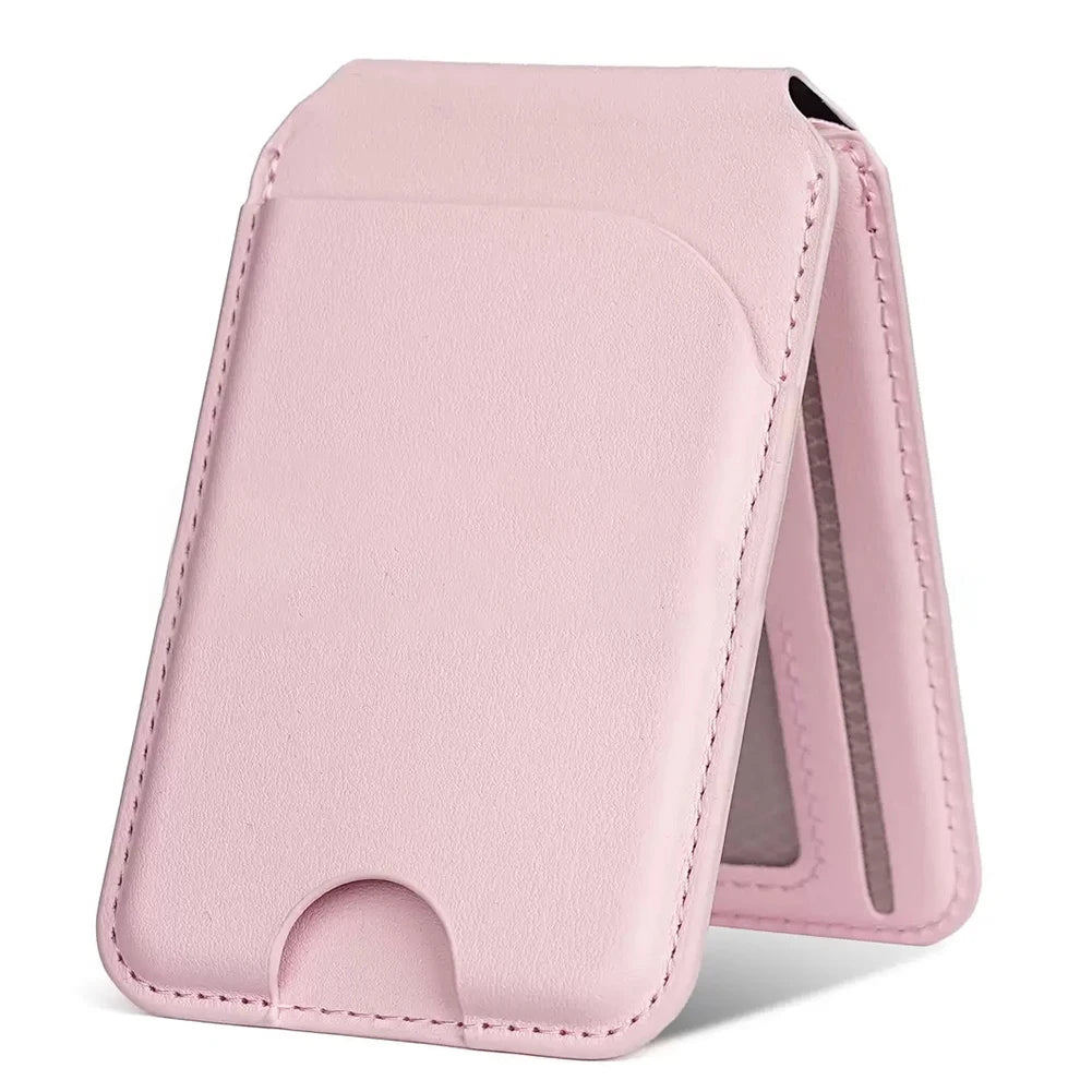 2-in-1 Magnetic MagSafe Leather Wallet & Adjustable Phone Stand for iPhone