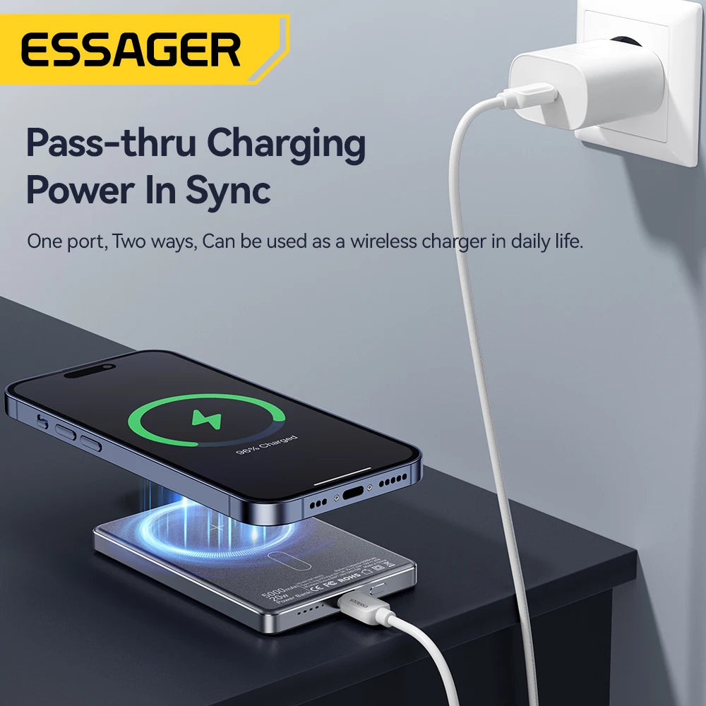ssager MagSlim 5K – Ultra-Thin Magnetic Power Bank