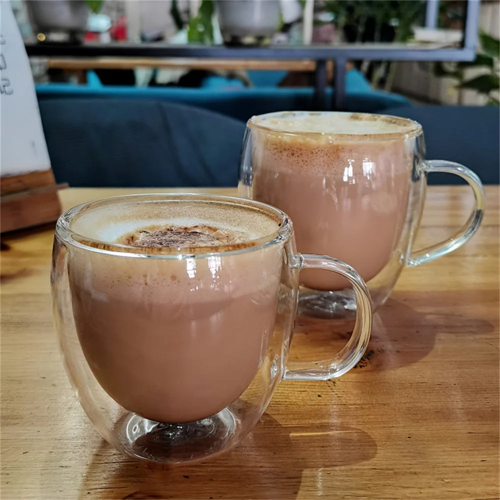 Premium Double-Walled Borosilicate Glass Coffee Mug (250ml)