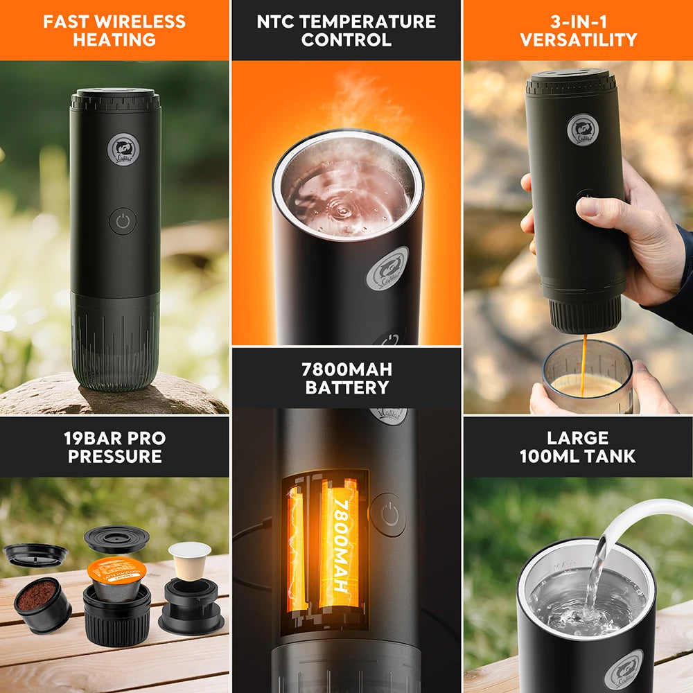 Portable 2-in-1 Espresso Maker